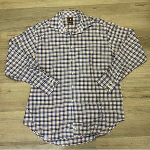 Tailorbyrd checkered cotton dress shirt